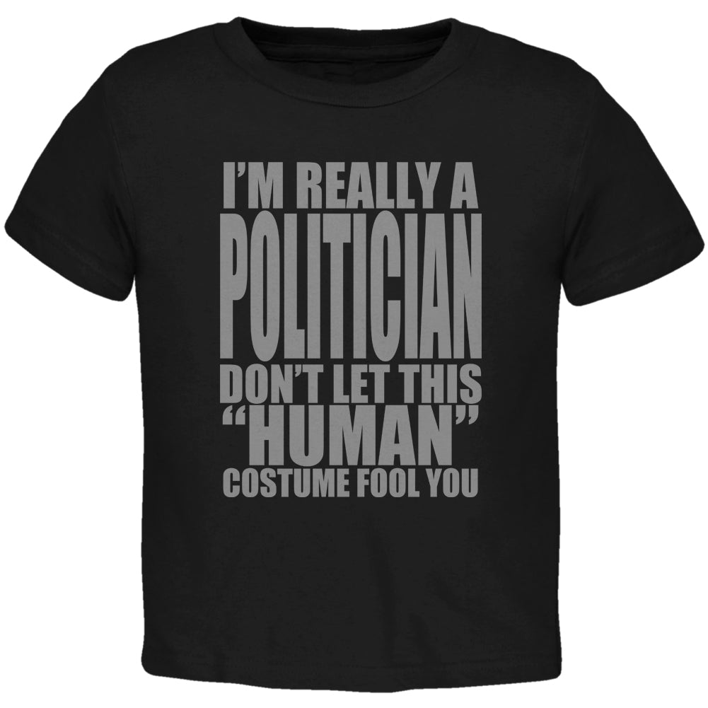 Halloween Human Politician Costume Toddler T Shirt Toddler T-Shirts Old Glory 2T Black