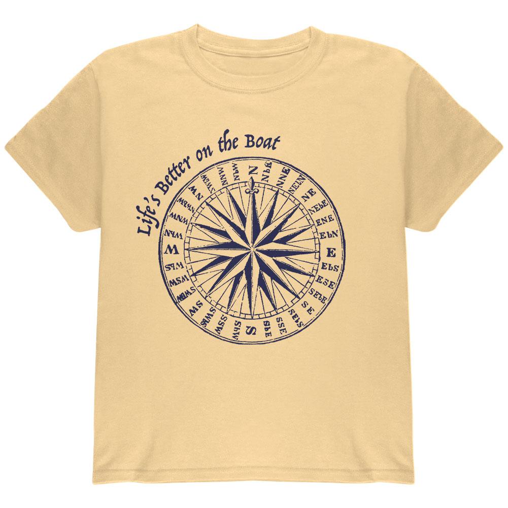 Summer Sun Life's Better on the Boat Youth T Shirt Youth T-Shirts Old Glory LG Yellow Haze