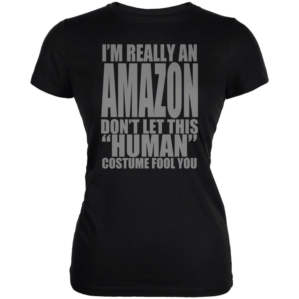 Halloween Human Amazon Costume Juniors Soft T Shirt Juniors T-Shirts Old Glory 2XL Black