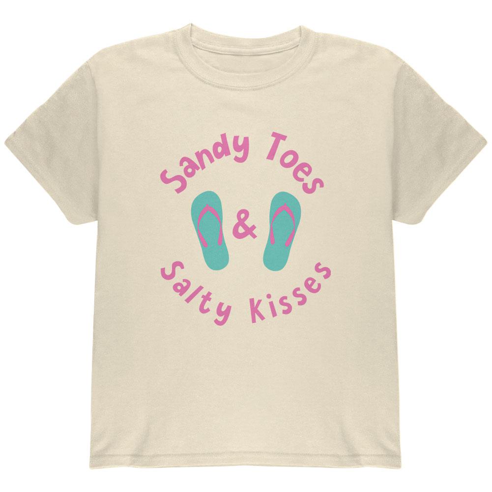 Summer Sun Sandy Toes and Salty Kisses Youth T Shirt Youth T-Shirts Old Glory LG Natural