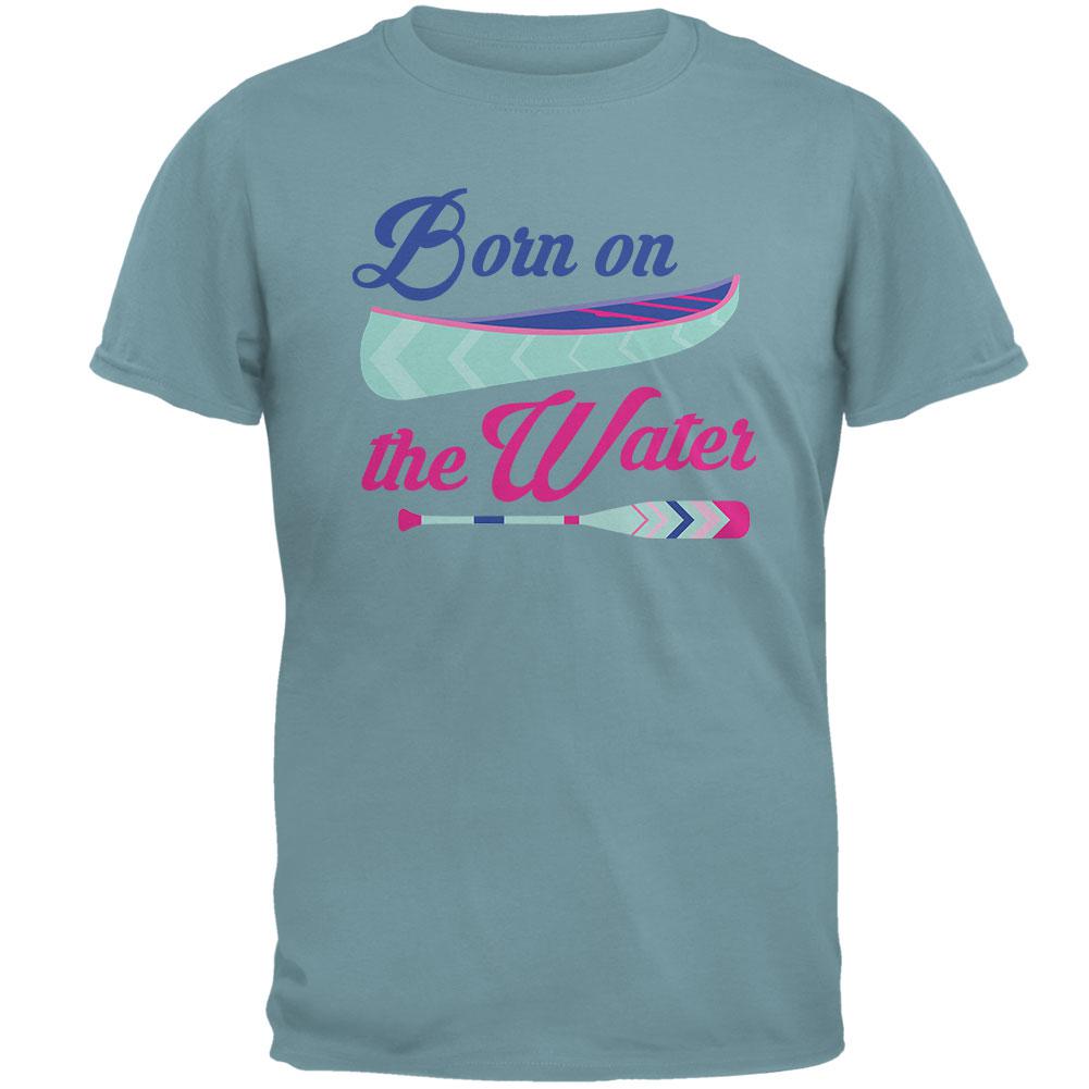 Summer Sun Born on the Water Kayak Mens T Shirt Men's T-Shirts Old Glory 2XL Seafoam
