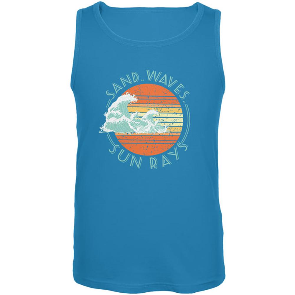 Sand Waves Sun Rays Mens Tank Top Men's Tank Tops Old Glory LG Turquoise