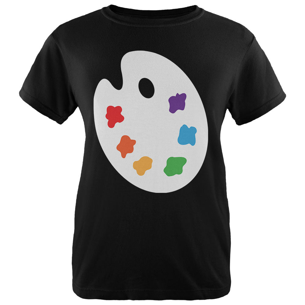 Halloween Artist Palette Costume Womens T Shirt Women's T-Shirts Old Glory LG Black