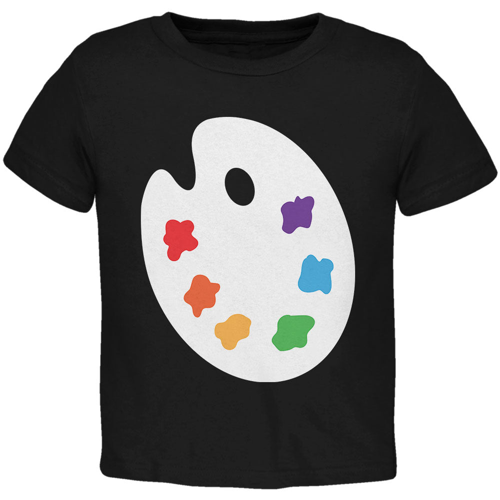 Halloween Artist Palette Costume Toddler T Shirt Toddler T-Shirts Old Glory 2T Black