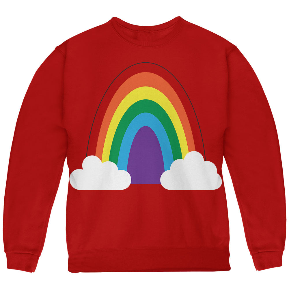 Halloween Rainbow Costume Youth Sweatshirt Youth Sweatshirts Old Glory YLG Red