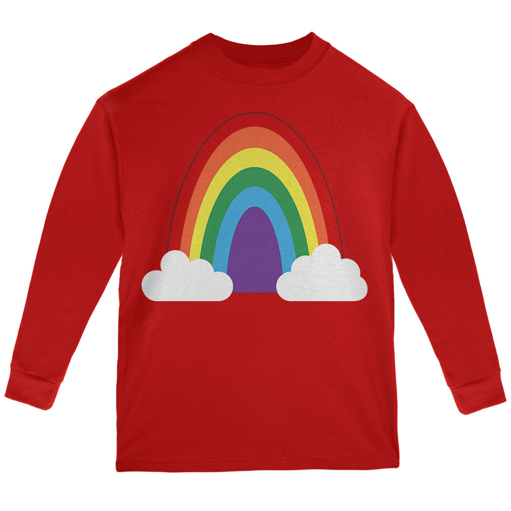 Halloween Rainbow Costume Youth Long Sleeve T Shirt Youth Long Sleeves Old Glory YLG Red