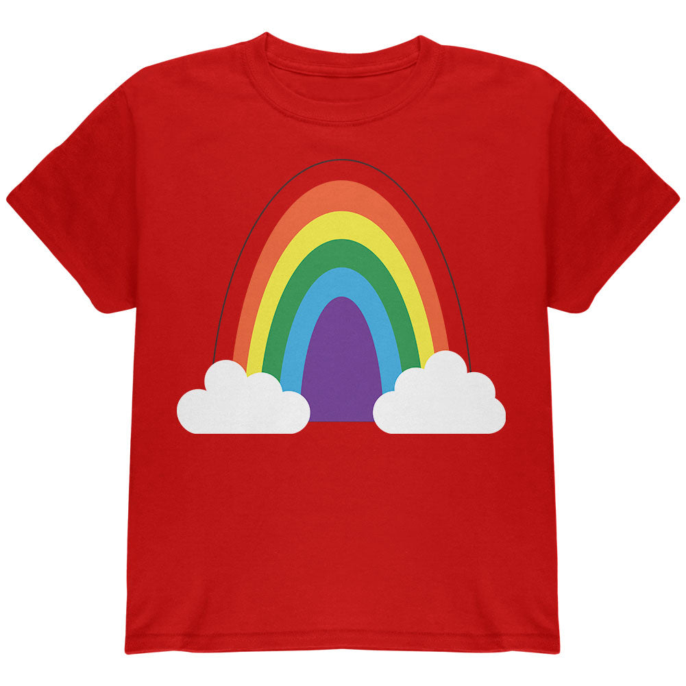 Halloween Rainbow Costume Youth T Shirt Youth T-Shirts Old Glory YLG Red