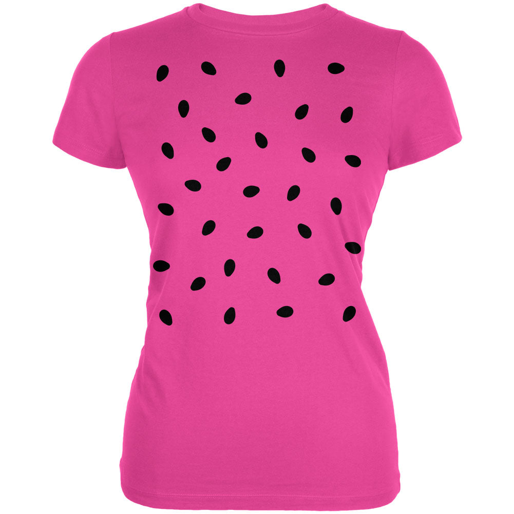 Halloween Watermelon Costume Pink Juniors Soft T Shirt Juniors T-Shirts Old Glory 2XL Pink