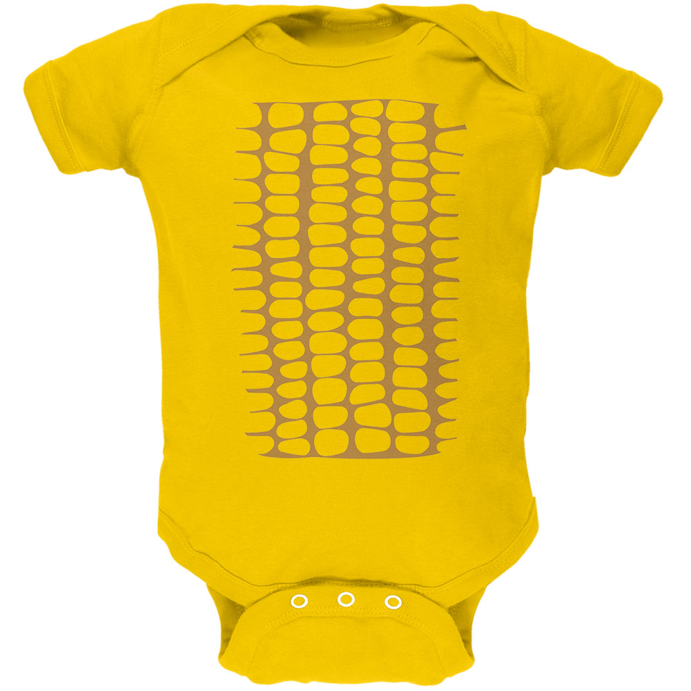 Halloween Corn on the Cob Costume Soft Baby One Piece Baby One Piece Old Glory 0-3M Yellow