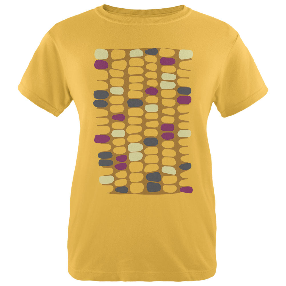 Halloween Indian Flint Corn Costume Womens T Shirt Women's T-Shirts Old Glory SM Yellow