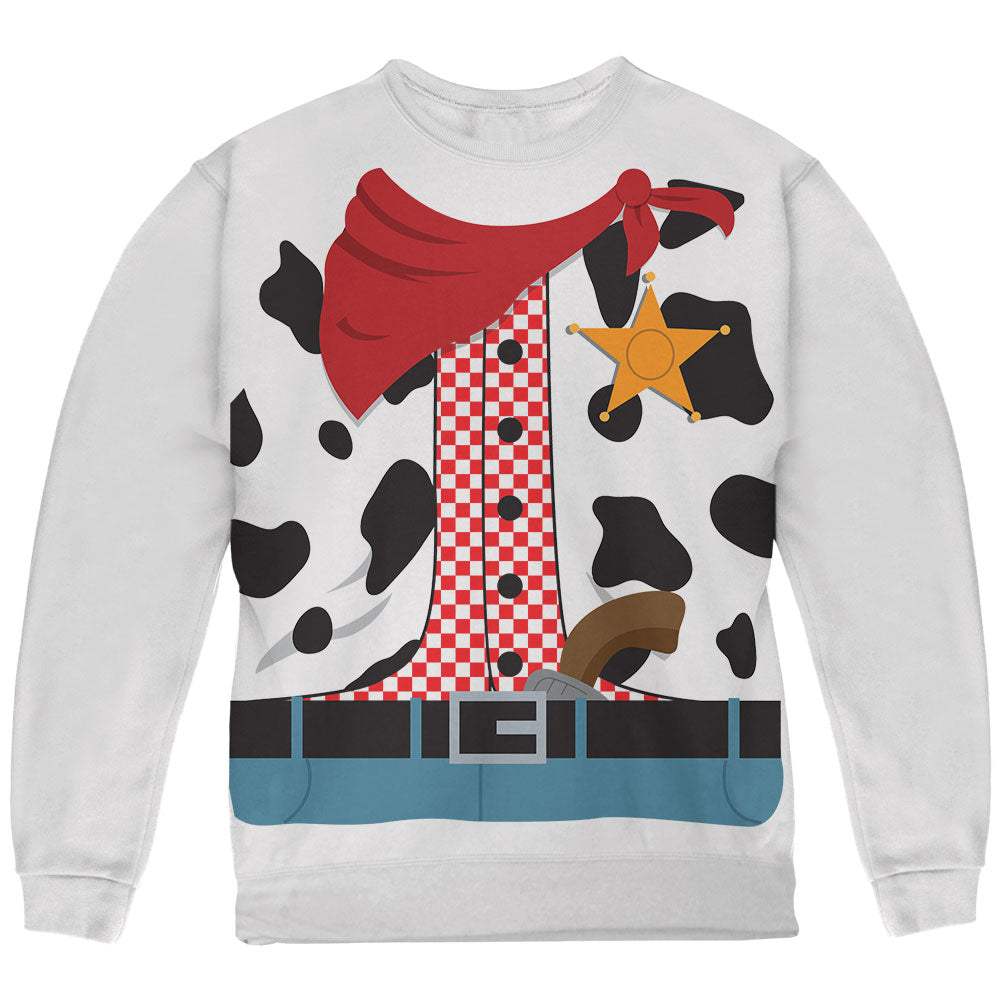 Halloween Cowgirl Costume Youth Sweatshirt Youth Sweatshirts Old Glory YLG White