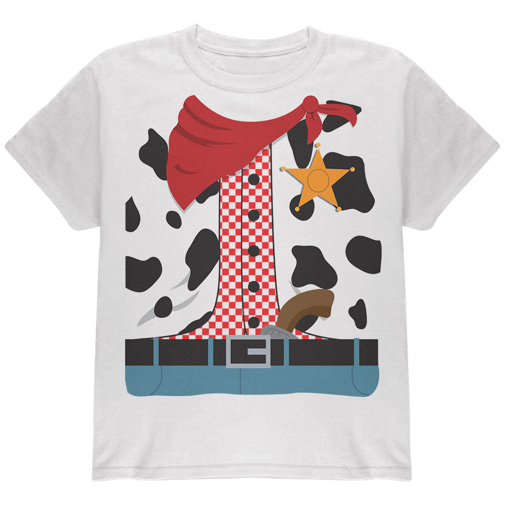 Halloween Cowgirl Costume Youth T Shirt Youth T-Shirts Old Glory YLG White