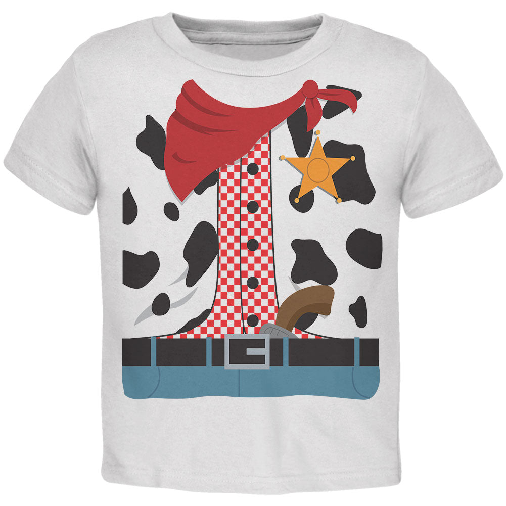 Halloween Cowgirl Costume Toddler T Shirt Toddler T-Shirts Old Glory 2T White