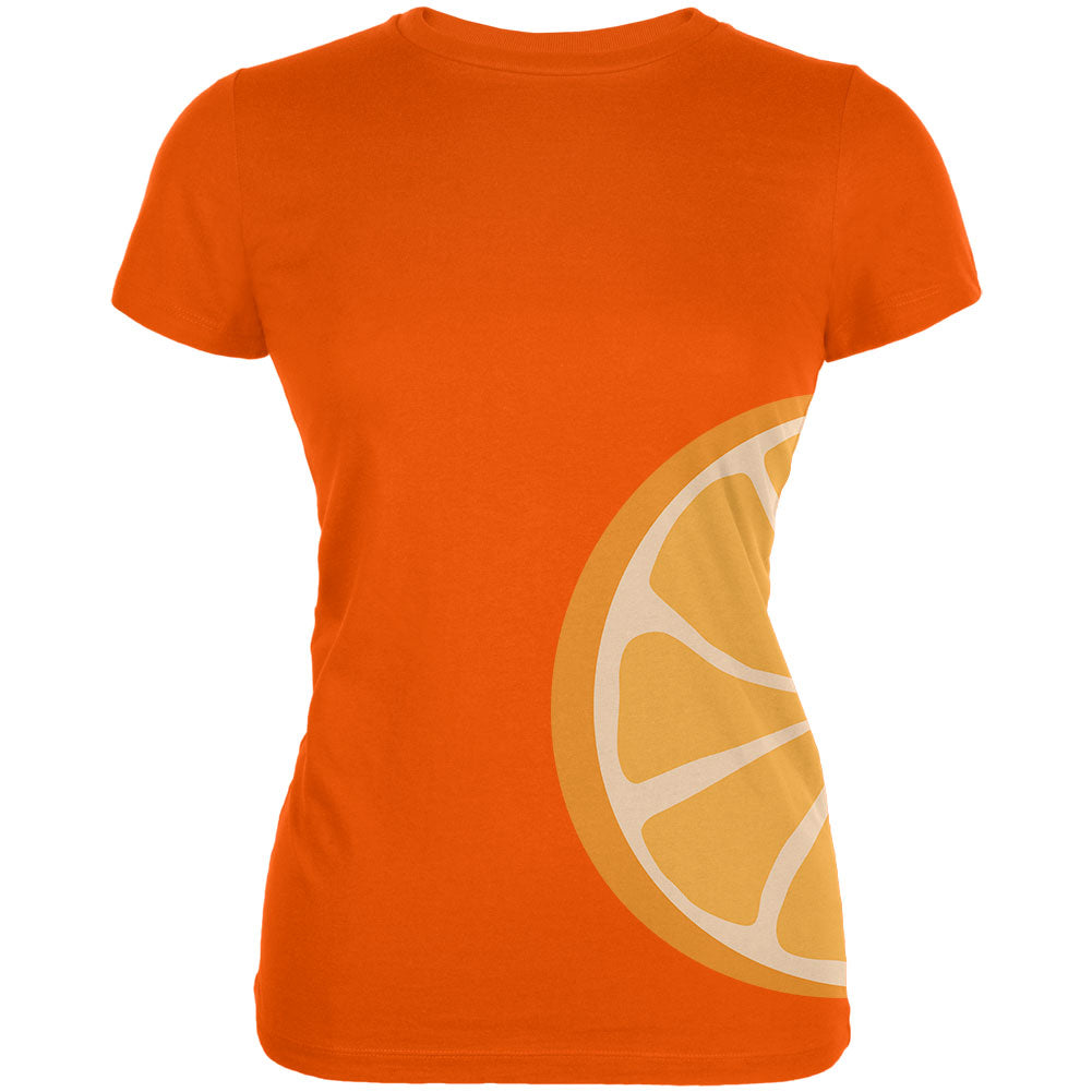 Orange Slice Costume Juniors Soft T Shirt Juniors T-Shirts Old Glory 2XL Orange