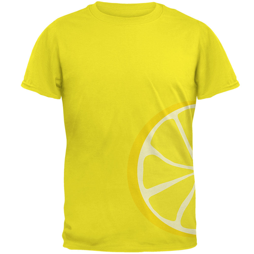 Lemon Slice Costume Mens T Shirt Men's T-Shirts Old Glory 2XL Bright Yellow
