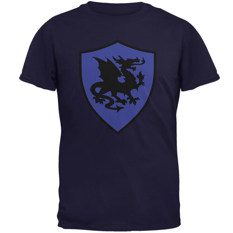 Halloween Knight Shield Costume Dragon Mens T Shirt Men's T-Shirts Old Glory 2XL Navy