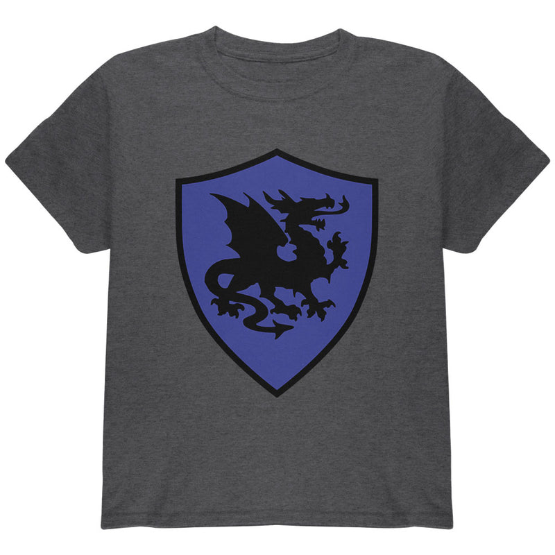 Halloween Knight Shield Costume Dragon Youth T Shirt Youth T-Shirts Old Glory YLG Dark Heather