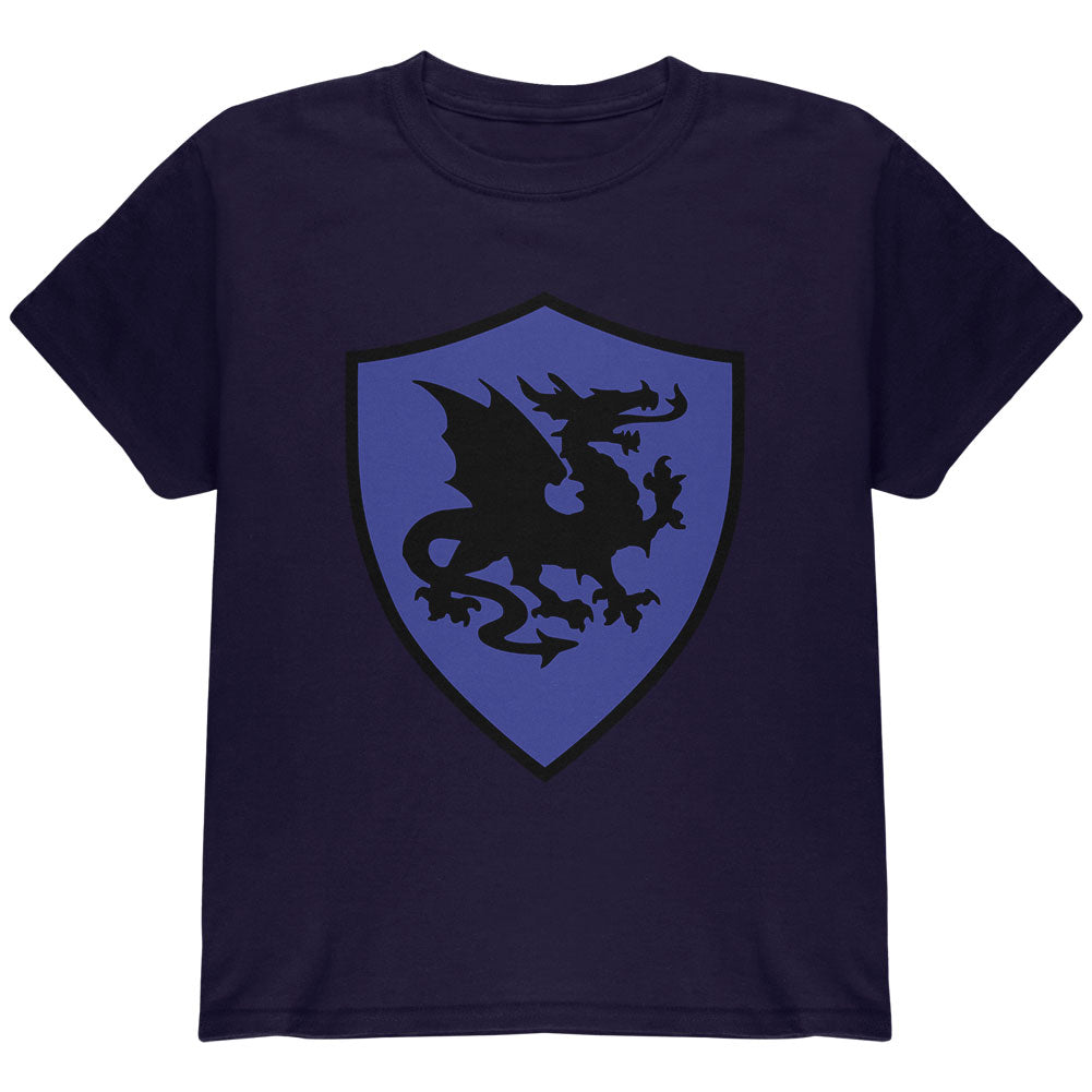 Halloween Knight Shield Costume Dragon Youth T Shirt Youth T-Shirts Old Glory YLG Navy