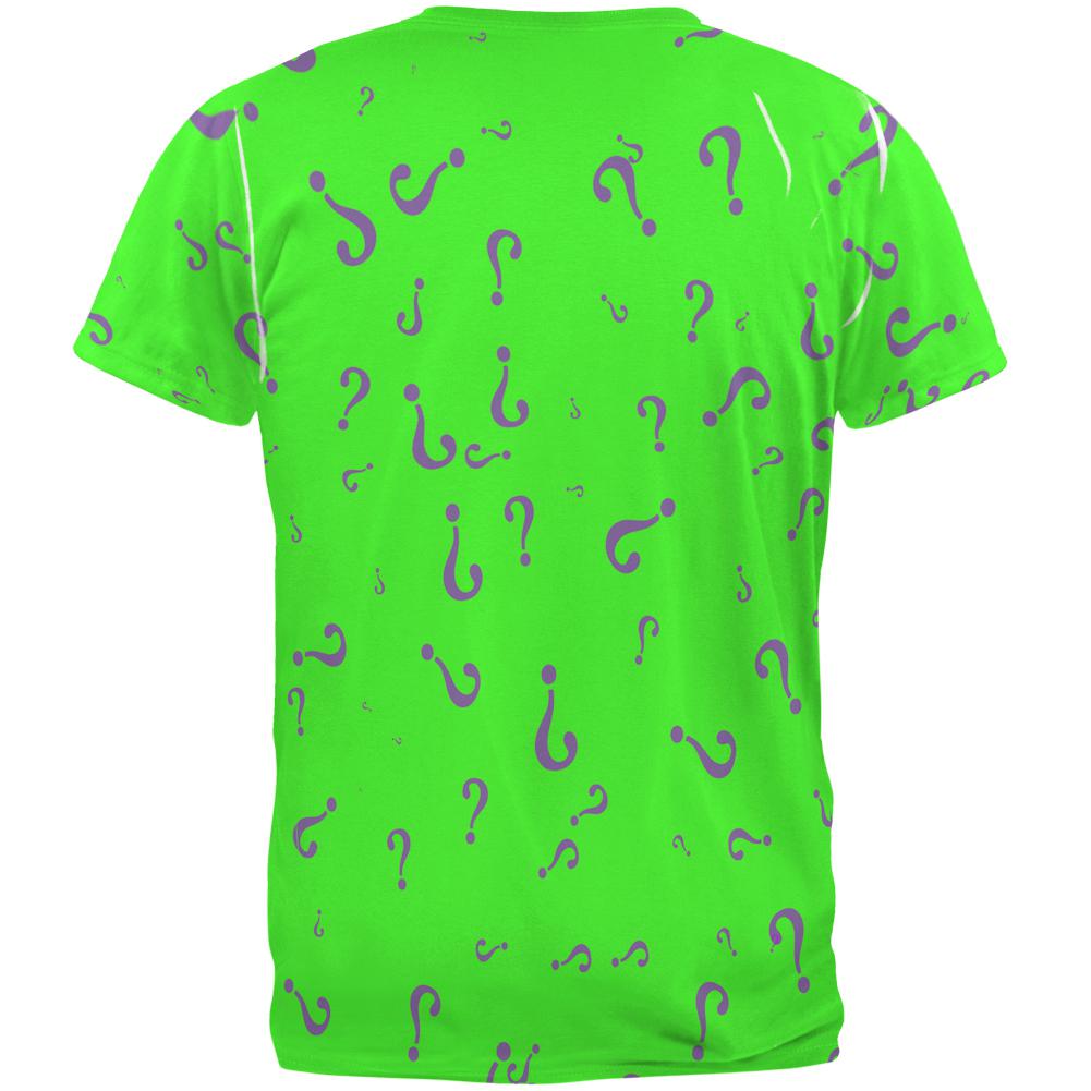 Riddle Me This Halloween Costume All Over Mens T Shirt Men's T-Shirts Old Glory