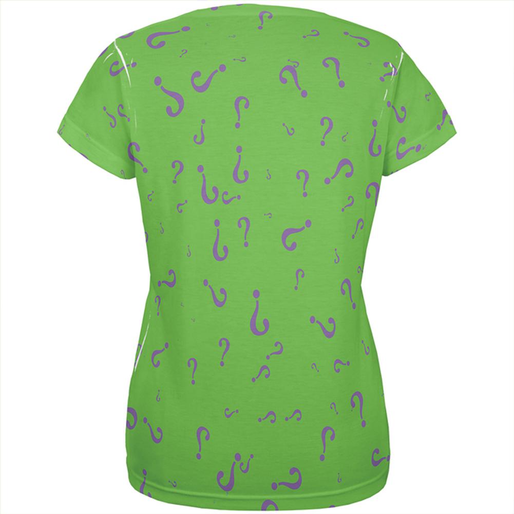 Riddle Me This Halloween Costume All Over Womens T Shirt Women's T-Shirts Old Glory
