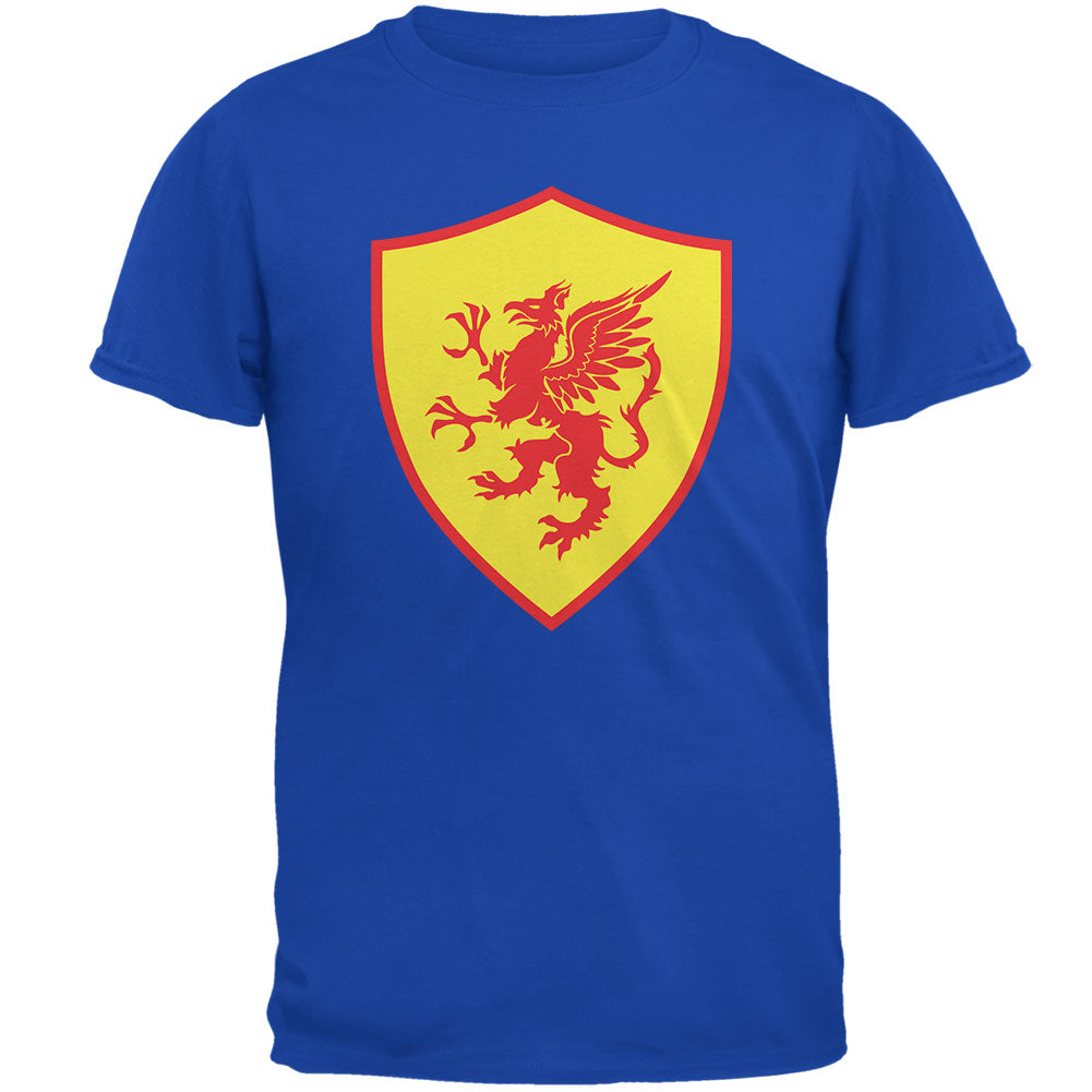 Halloween Knight Shield Costume Griffin Mens T Shirt Men's T-Shirts Old Glory 2XL Royal