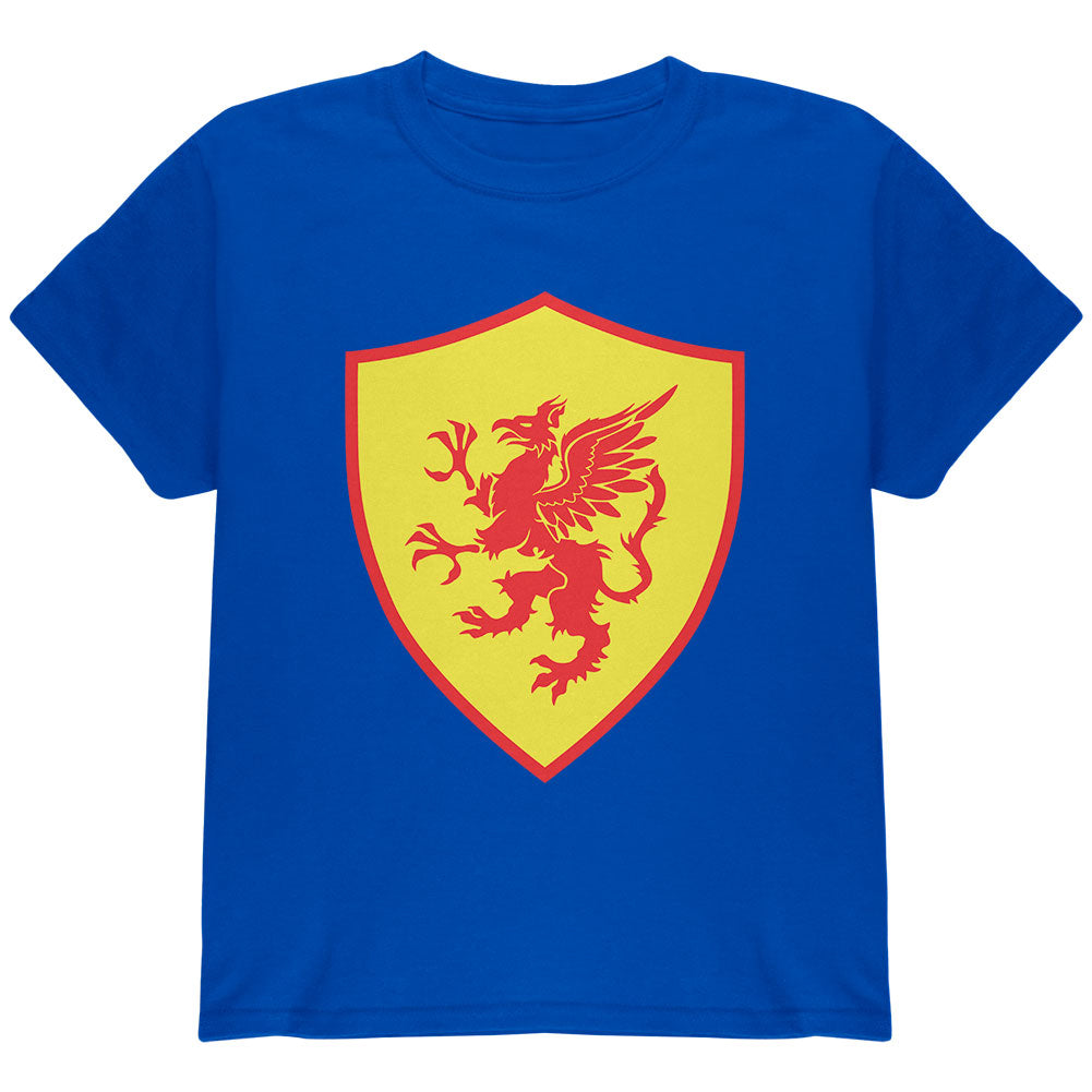 Halloween Knight Shield Costume Griffin Youth T Shirt Youth T-Shirts Old Glory YLG Royal