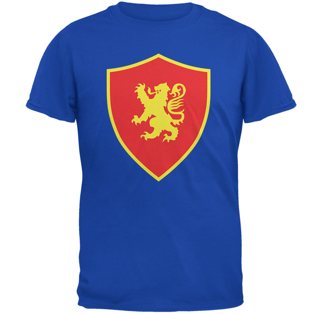 Halloween Knight Shield Costume Rampant Lion Mens T Shirt Men's T-Shirts Old Glory 2XL Royal