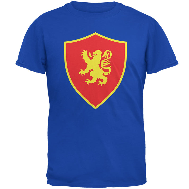 Halloween Knight Shield Costume Rampant Lion Mens T Shirt Men's T-Shirts Old Glory 2XL Royal