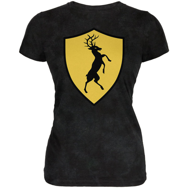 Halloween Knight Shield Costume Stag Juniors Soft T Shirt Juniors T-Shirts Old Glory 2XL Charcoal Black Triblend