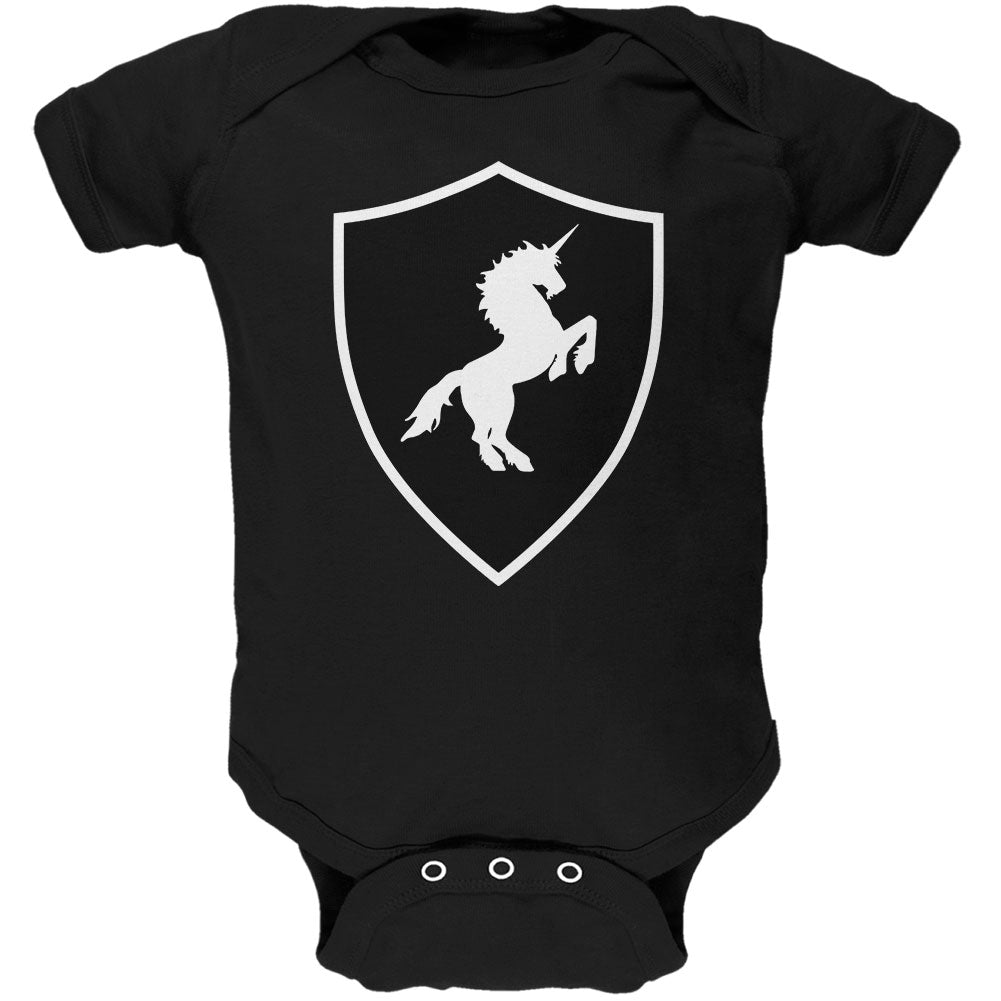 Halloween Knight Shield Costume Unicorn Soft Baby One Piece Baby One Piece Old Glory 0-3M Black