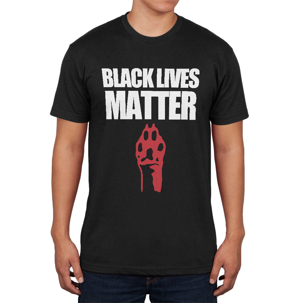 Black Lives Matter Cats And Dogs Soft Mens T Shirt Men's T-Shirts Old Glory 2XL Black