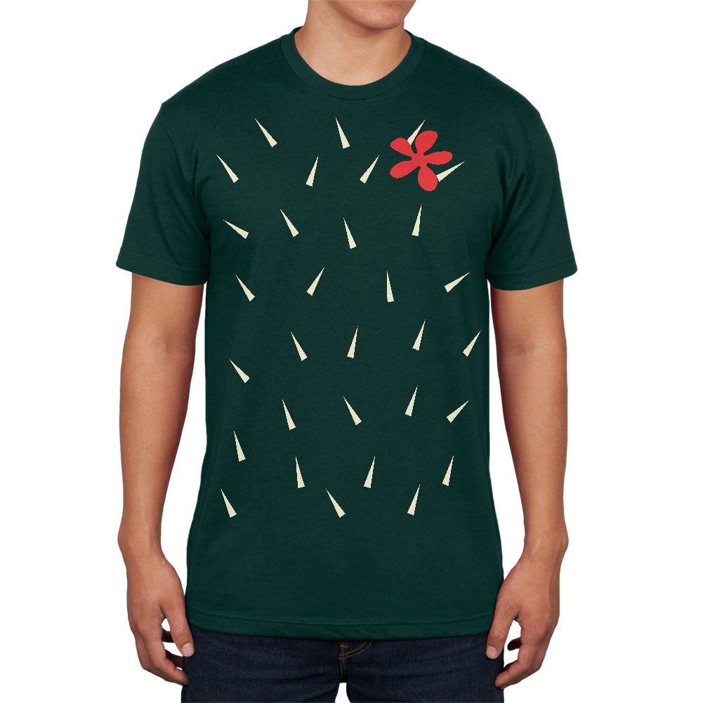 Halloween Cactus Costume Mens T Shirt Men's T-Shirts Old Glory 2XL Forest Green