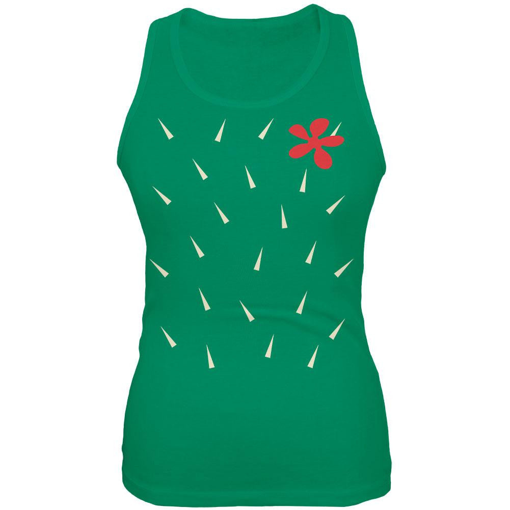 Halloween Cactus Costume Juniors Soft Tank Top Juniors Tank Tops Old Glory 2XL Green
