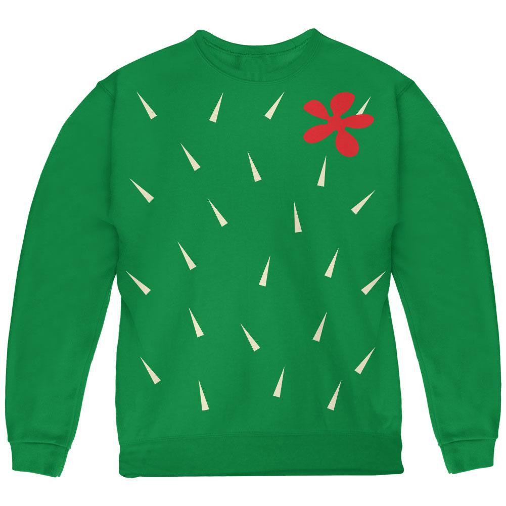 Halloween Cactus Costume Youth Sweatshirt Youth Sweatshirts Old Glory LG Green