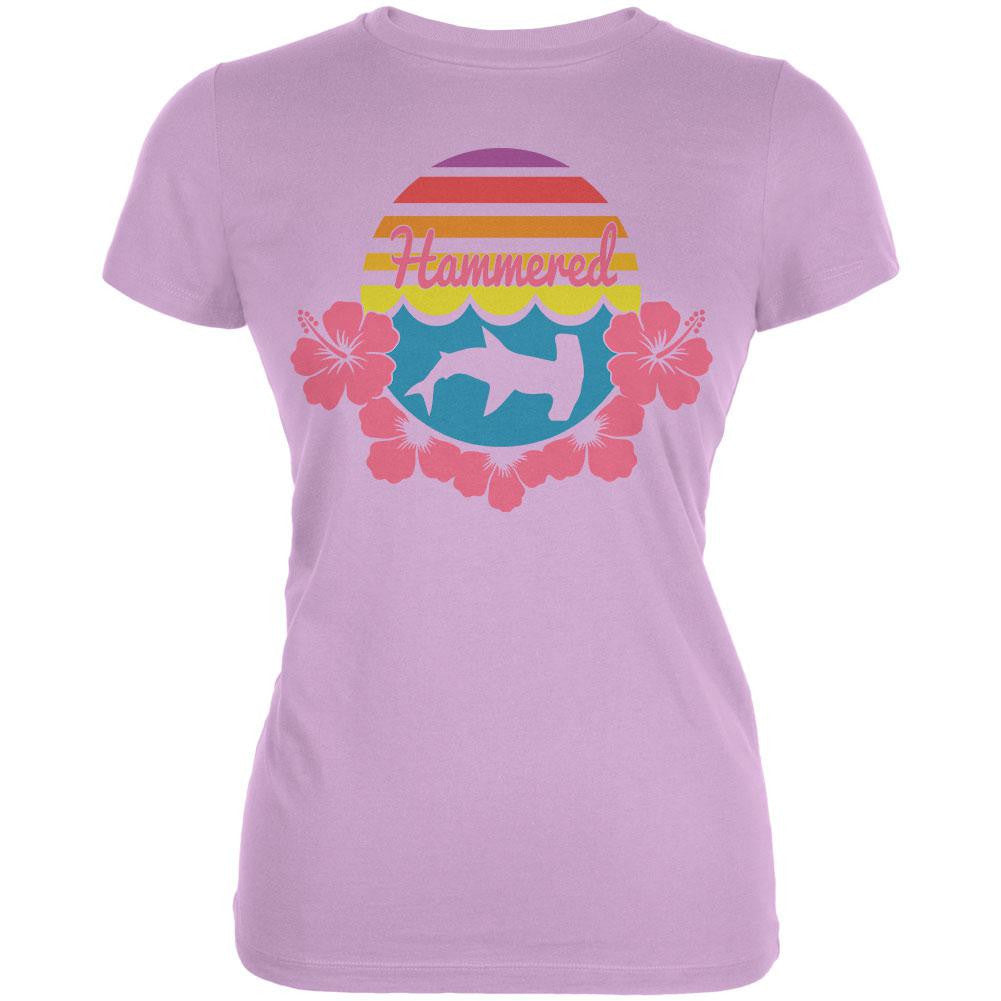 Summer Sun - Hammered Juniors Soft T Shirt Juniors T-Shirts Old Glory LG Purple