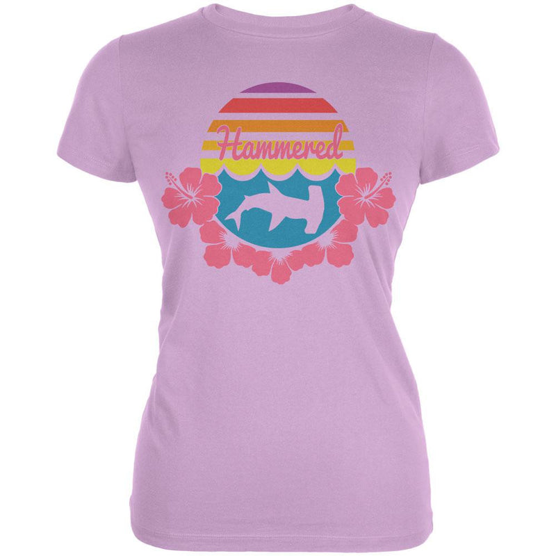Summer Sun - Hammered Juniors Soft T Shirt Juniors T-Shirts Old Glory LG Purple