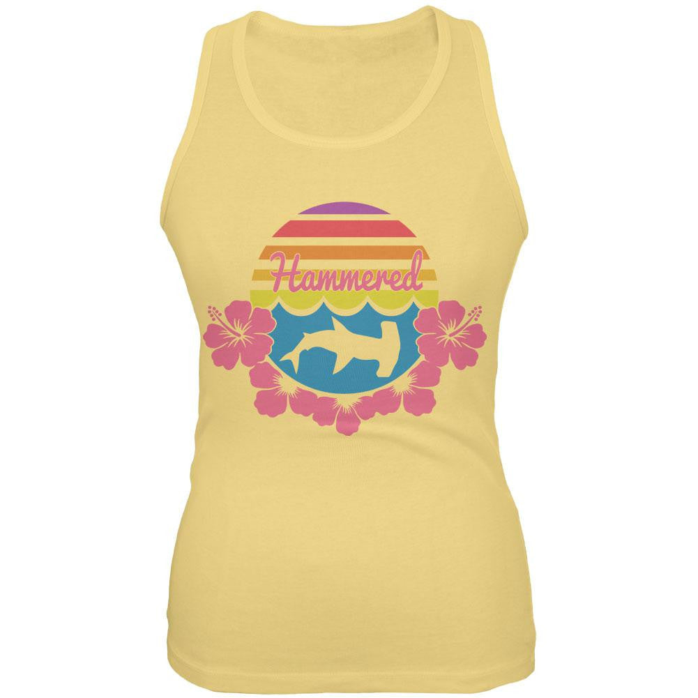 Summer Sun - Hammered Juniors Soft Tank Top Juniors Tank Tops Old Glory 2XL Yellow