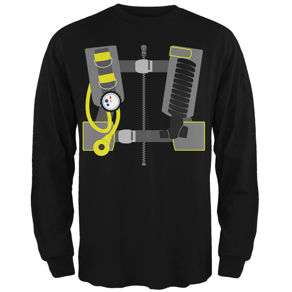 Halloween Costume Scuba Diver Costume Mens Long Sleeve T Shirt Men's Long Sleeves Old Glory 2XL Black