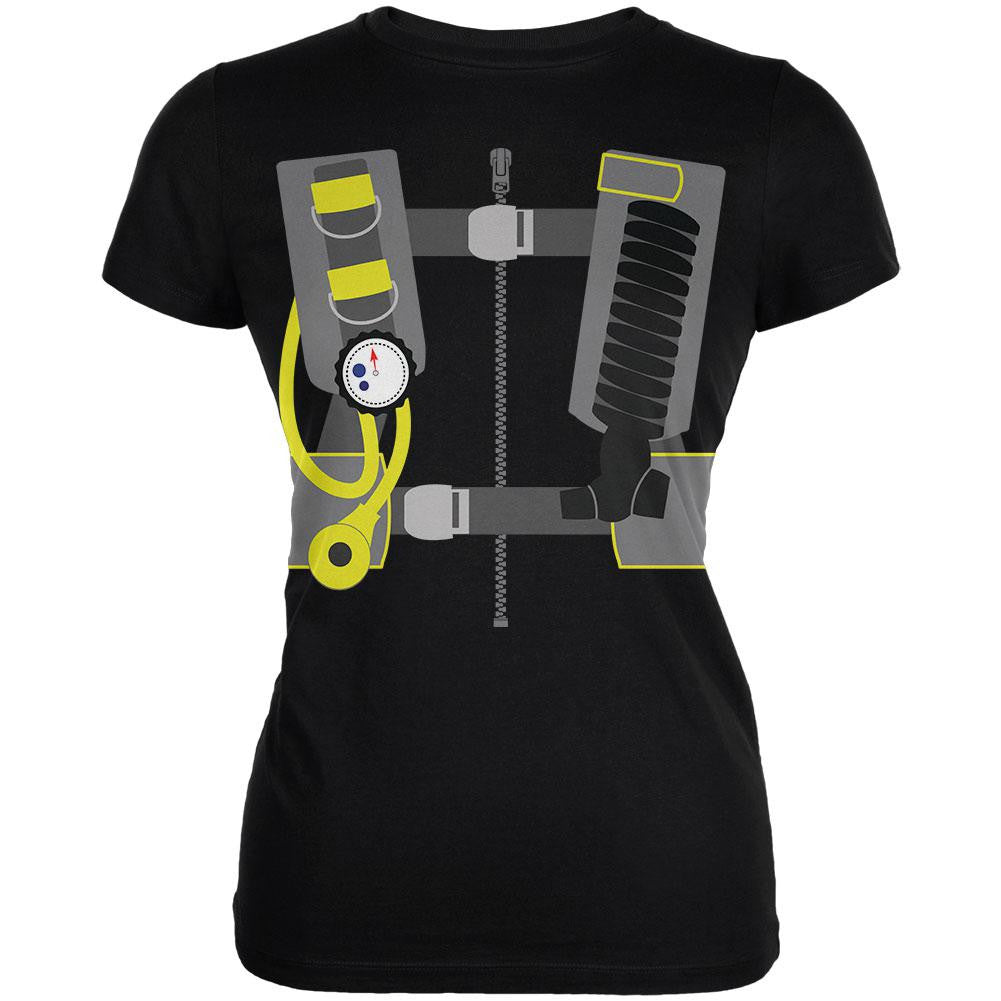 Halloween Costume Scuba Diver Costume Juniors Soft T Shirt Juniors T-Shirts Old Glory 2XL Black