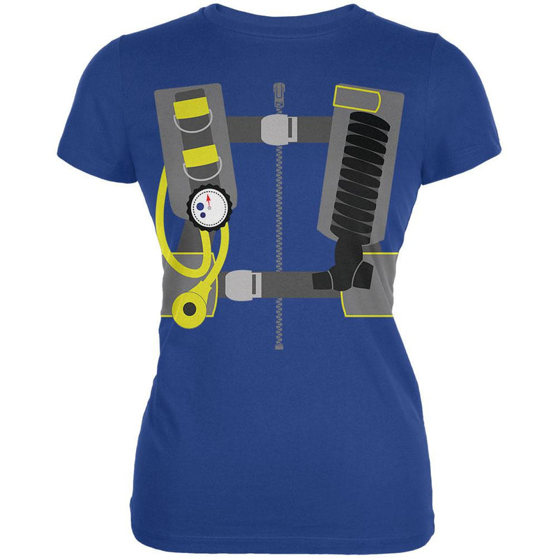 Halloween Costume Scuba Diver Costume Juniors Soft T Shirt Juniors T-Shirts Old Glory 2XL Blue