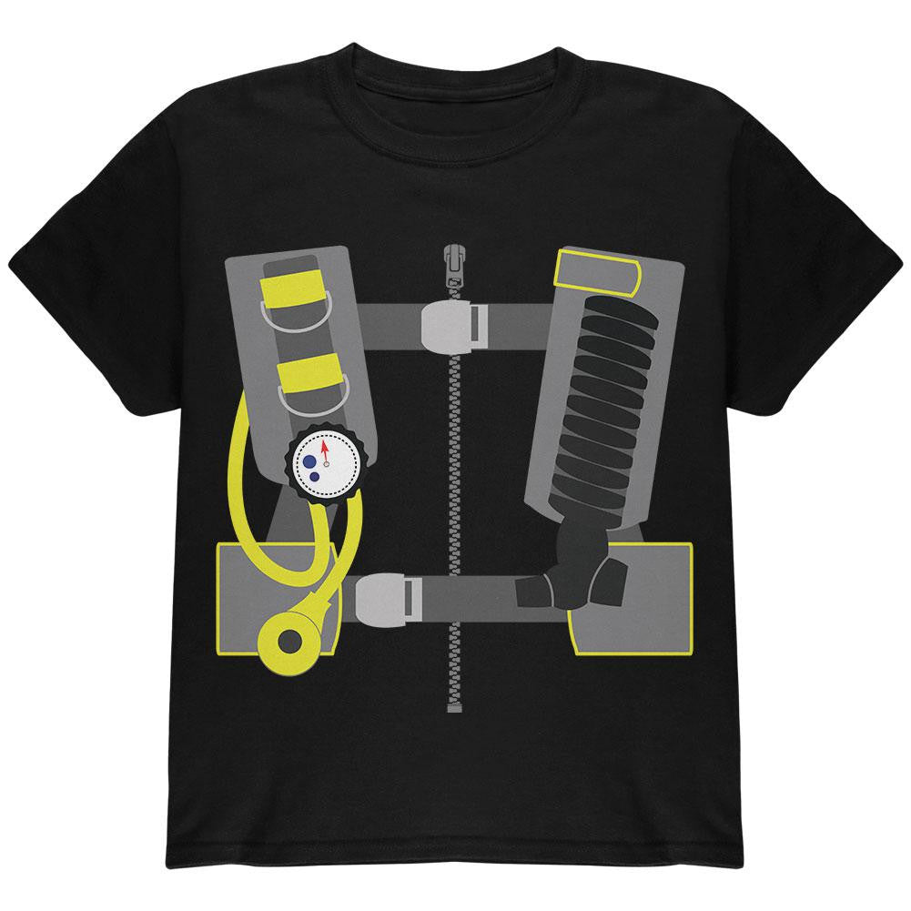 Halloween Costume Scuba Diver Costume Youth T Shirt Youth T-Shirts Old Glory LG Black