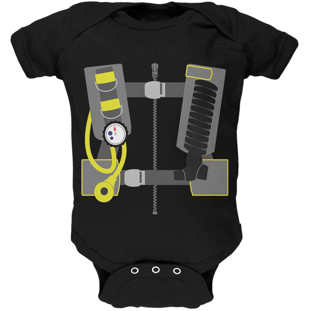 Halloween Costume Scuba Diver Costume Soft Baby One Piece Baby One Piece Old Glory 0-3M Black