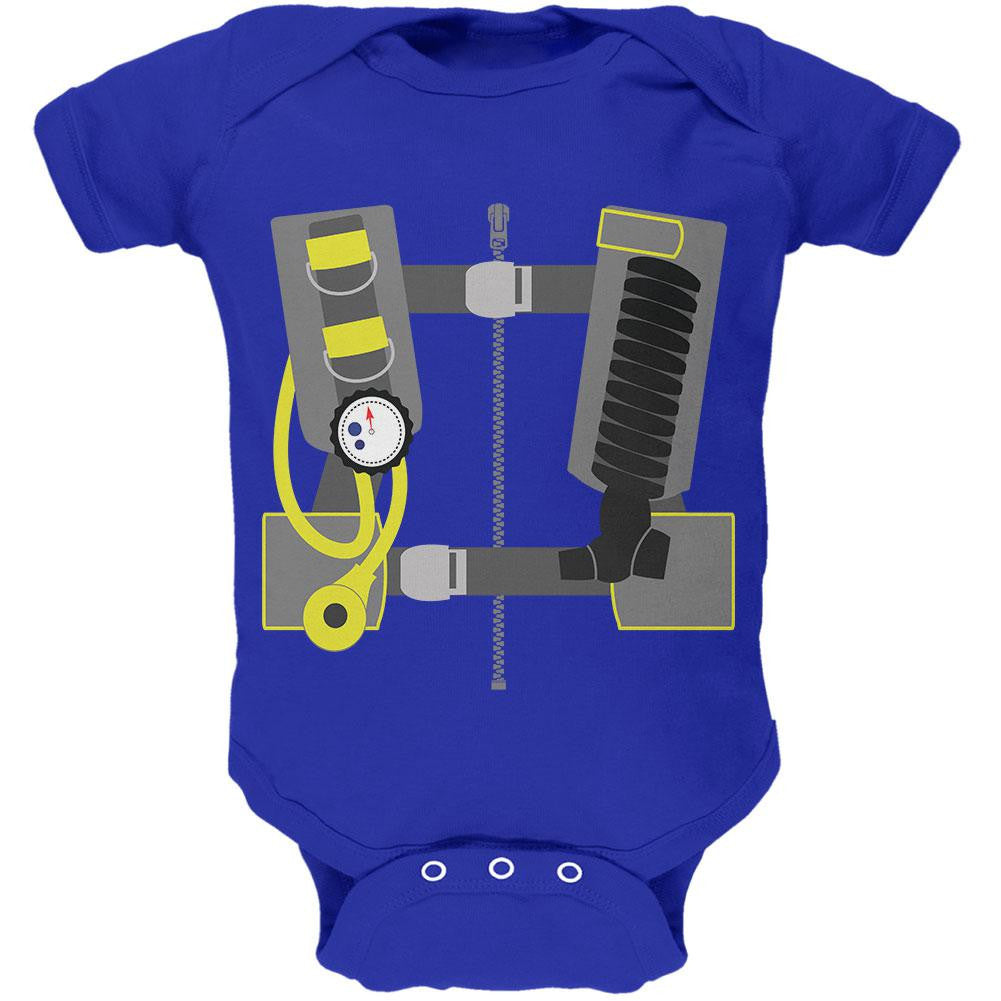 Halloween Costume Scuba Diver Costume Soft Baby One Piece Baby One Piece Old Glory 0-3M Blue