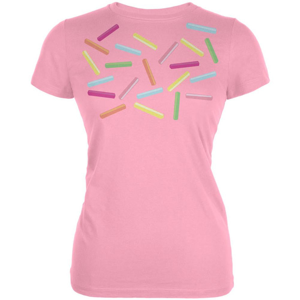 Halloween Ice Cream Sprinkle Costume Juniors Soft T Shirt Juniors T-Shirts Old Glory LG Pink