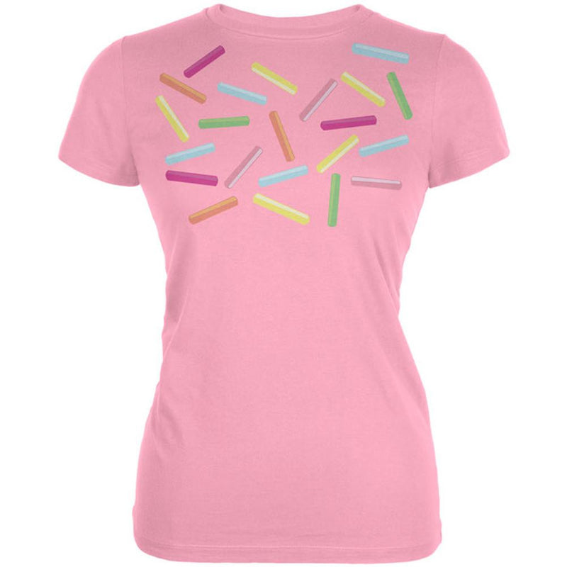 Halloween Ice Cream Sprinkle Costume Juniors Soft T Shirt Juniors T-Shirts Old Glory LG Pink