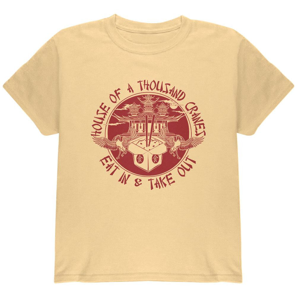 Vintage Asian Food - House of 1000 Cranes Youth T Shirt Youth T-Shirts Old Glory LG Yellow