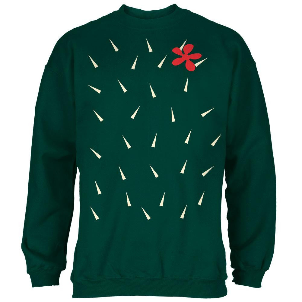 Halloween Cactus Costume Mens Sweatshirt Men's Sweatshirts Old Glory 2XL Green