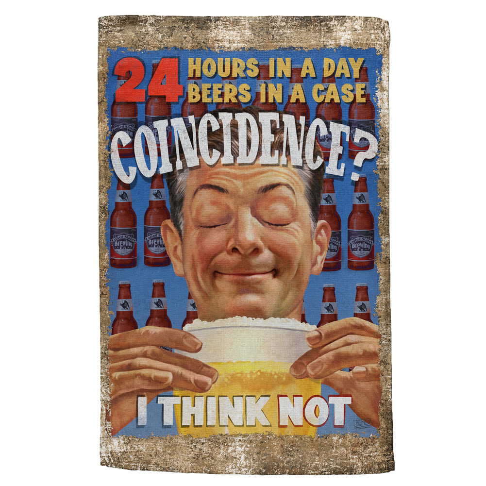 24 Hours Day Beer Case Coincidence All Over Hand Towel Hand Towel global OS Multi
