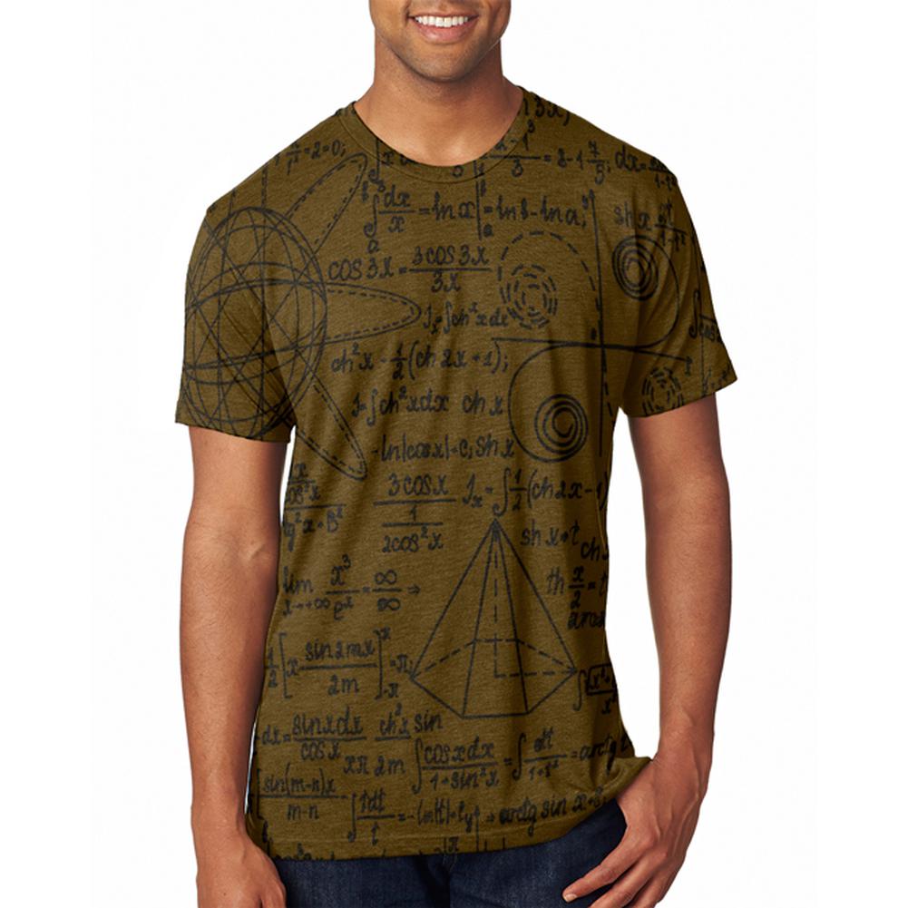 Math Geek Formula Mens T Shirt Men's T-Shirts Old Glory SM Heather Brown