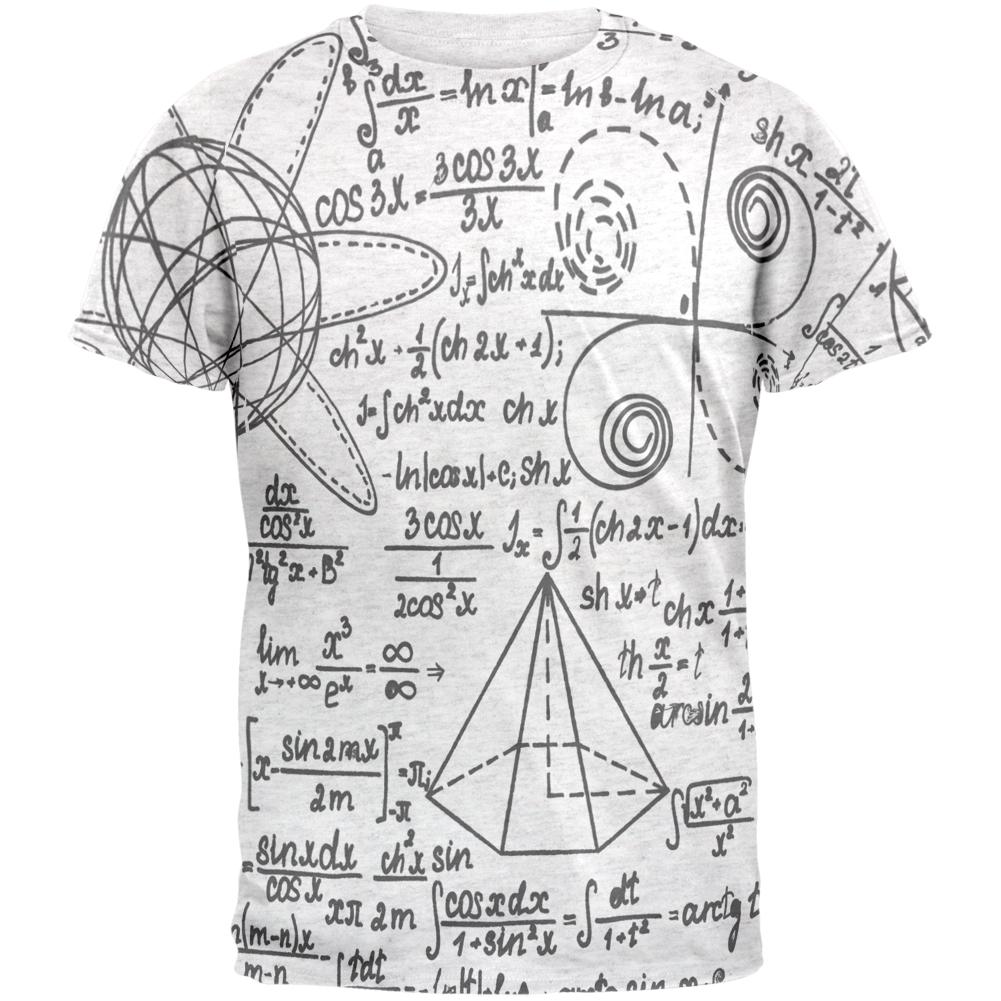 Math Geek Formula Mens T Shirt Men's T-Shirts Old Glory SM Heather White